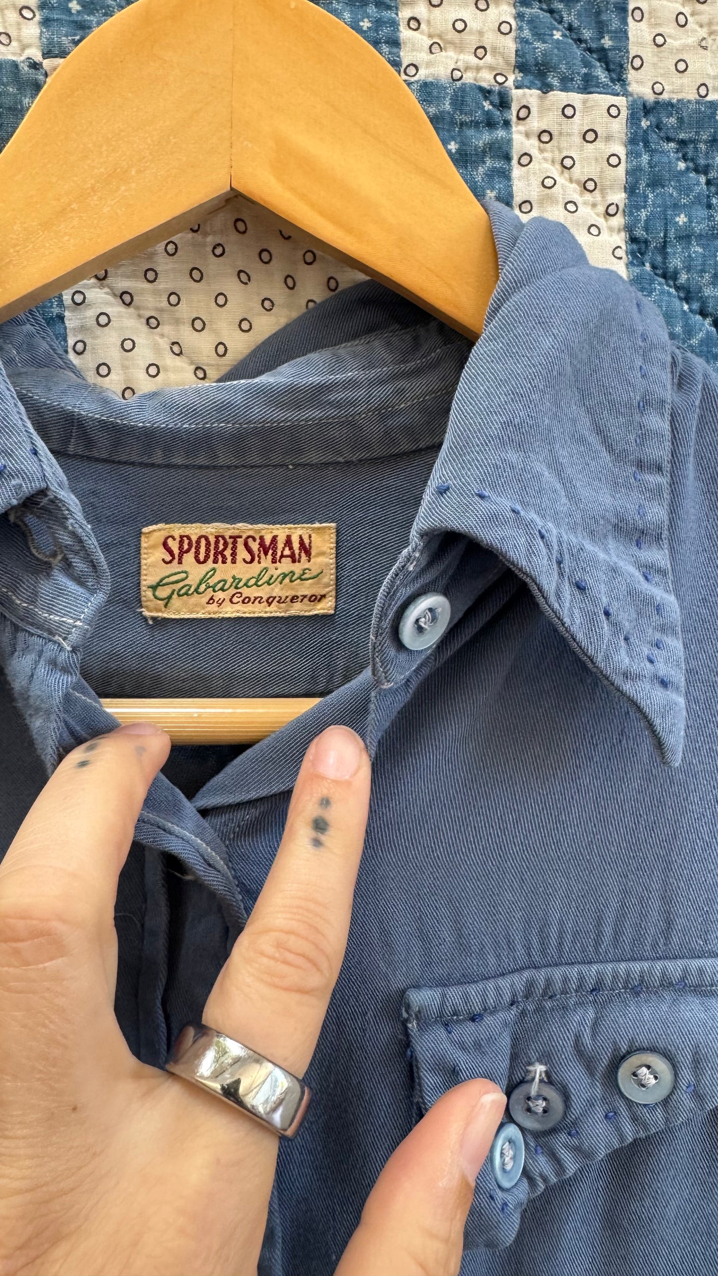 50's Gabardine Button Up