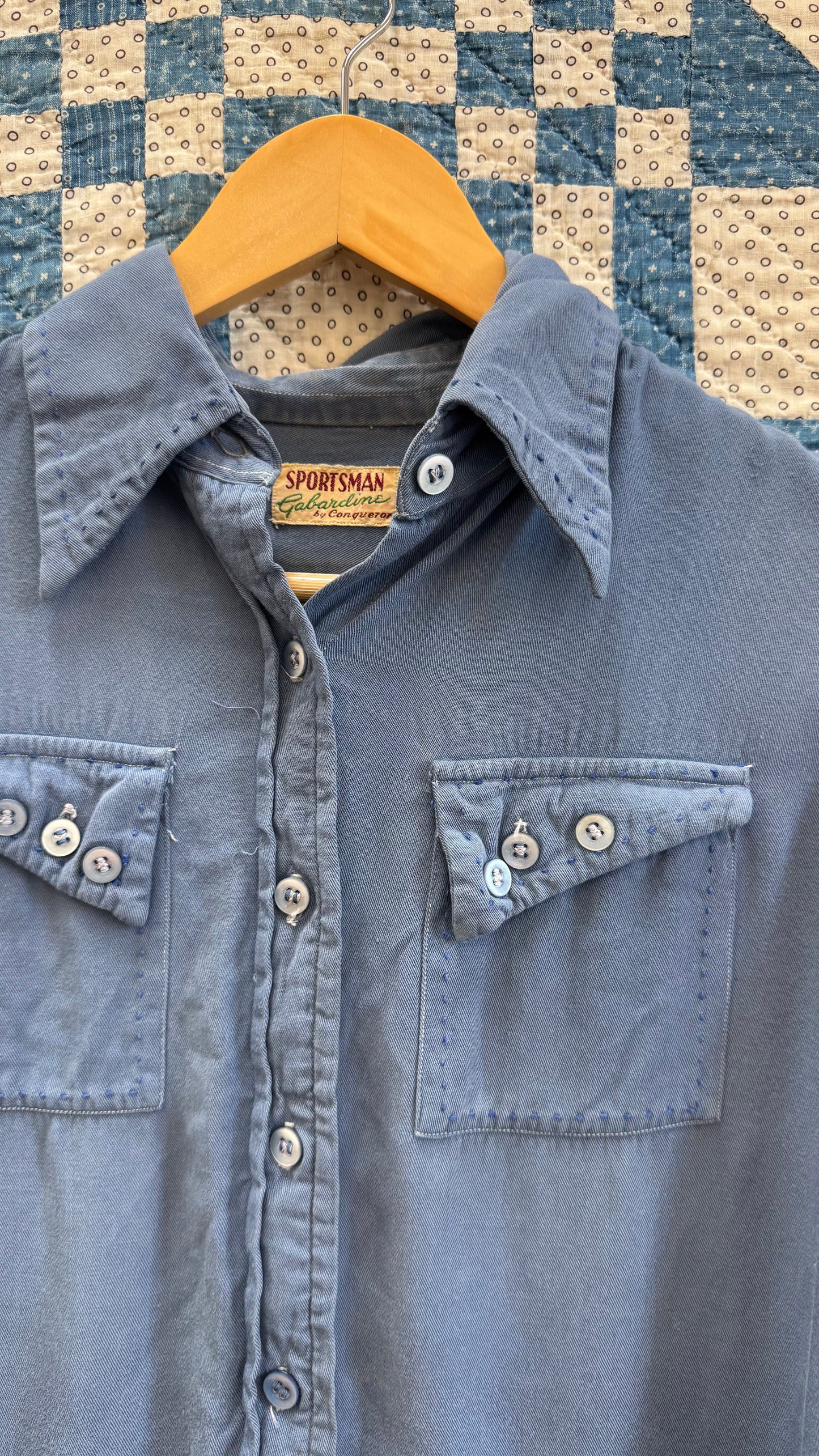 50's Gabardine Button Up
