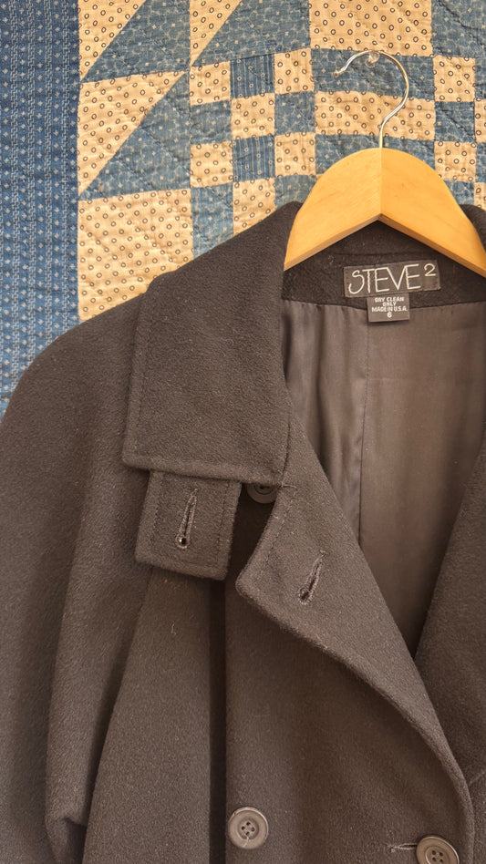 1990's Long Black Coat