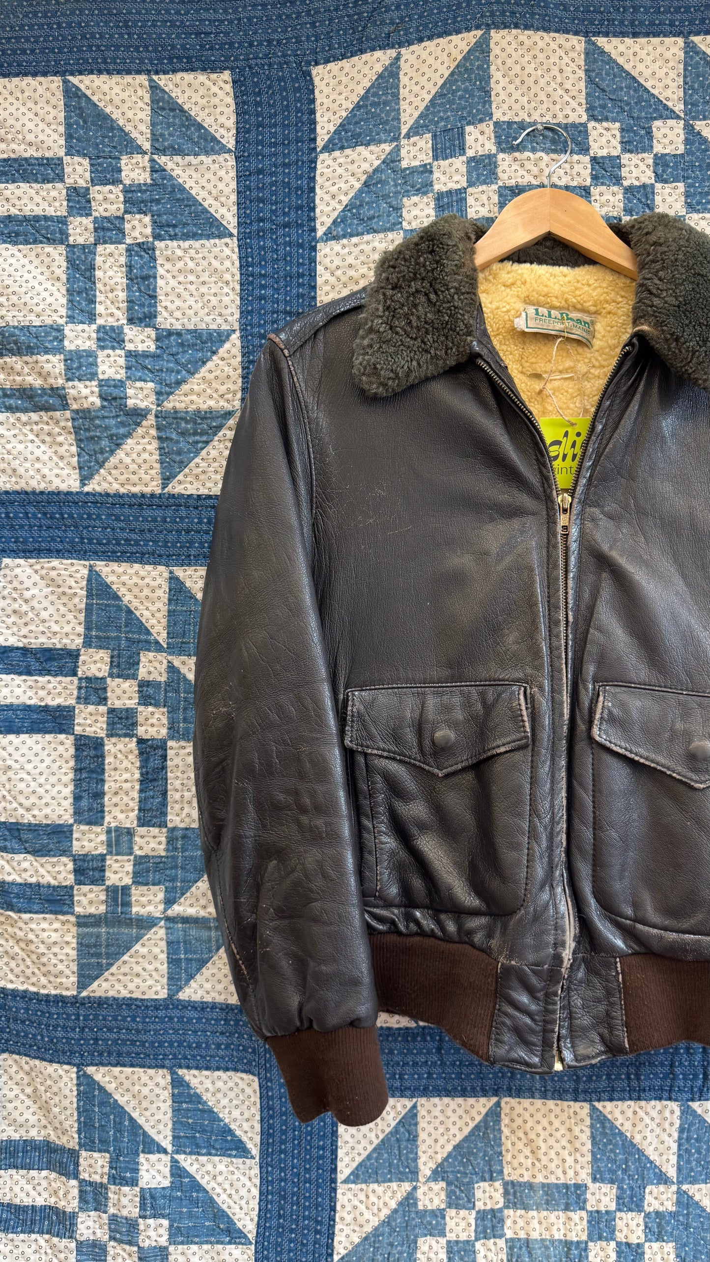 70's L.L.Bean Goatskin Bomber