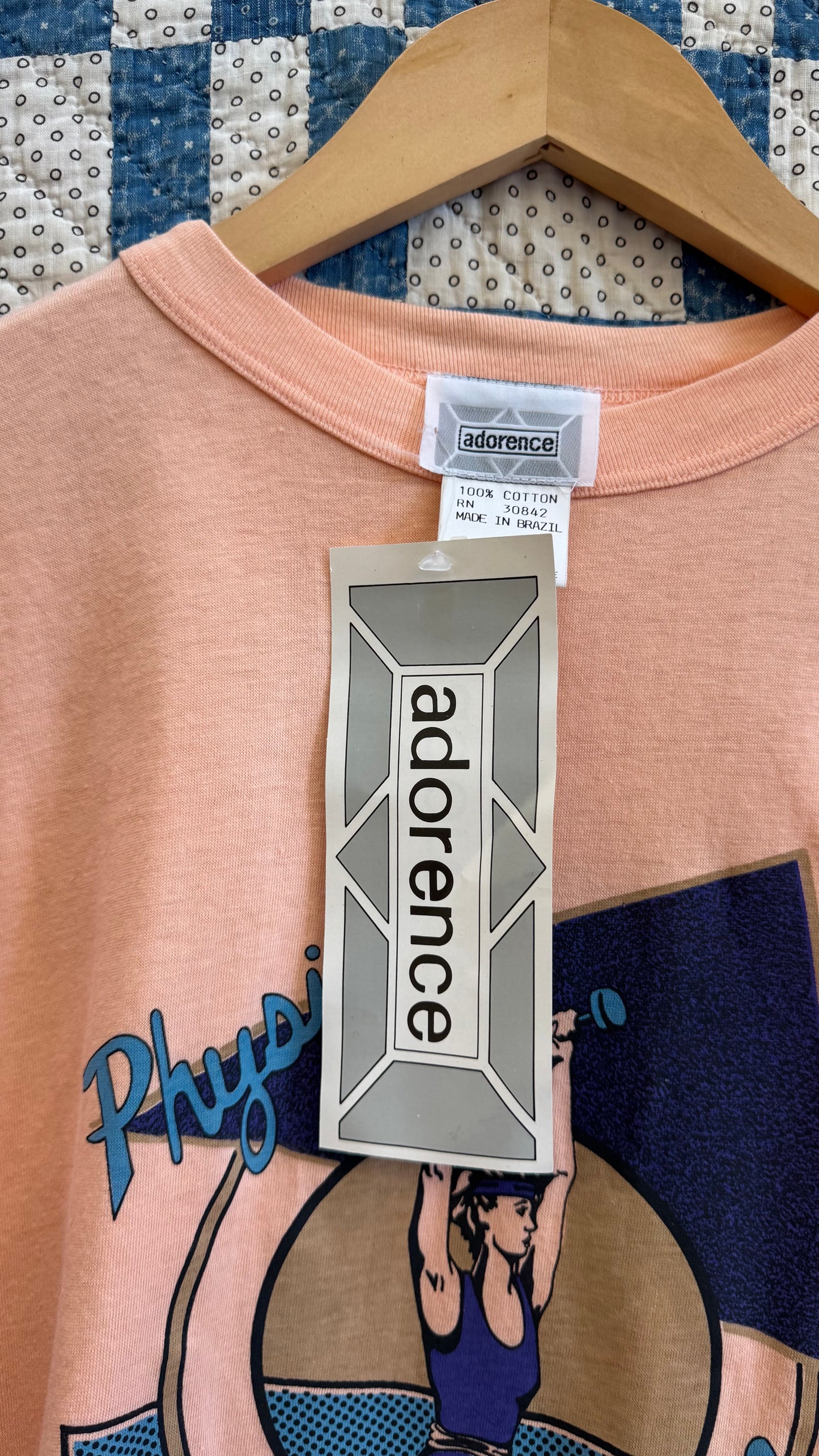 1990's Peach "Physical Workout" Tee