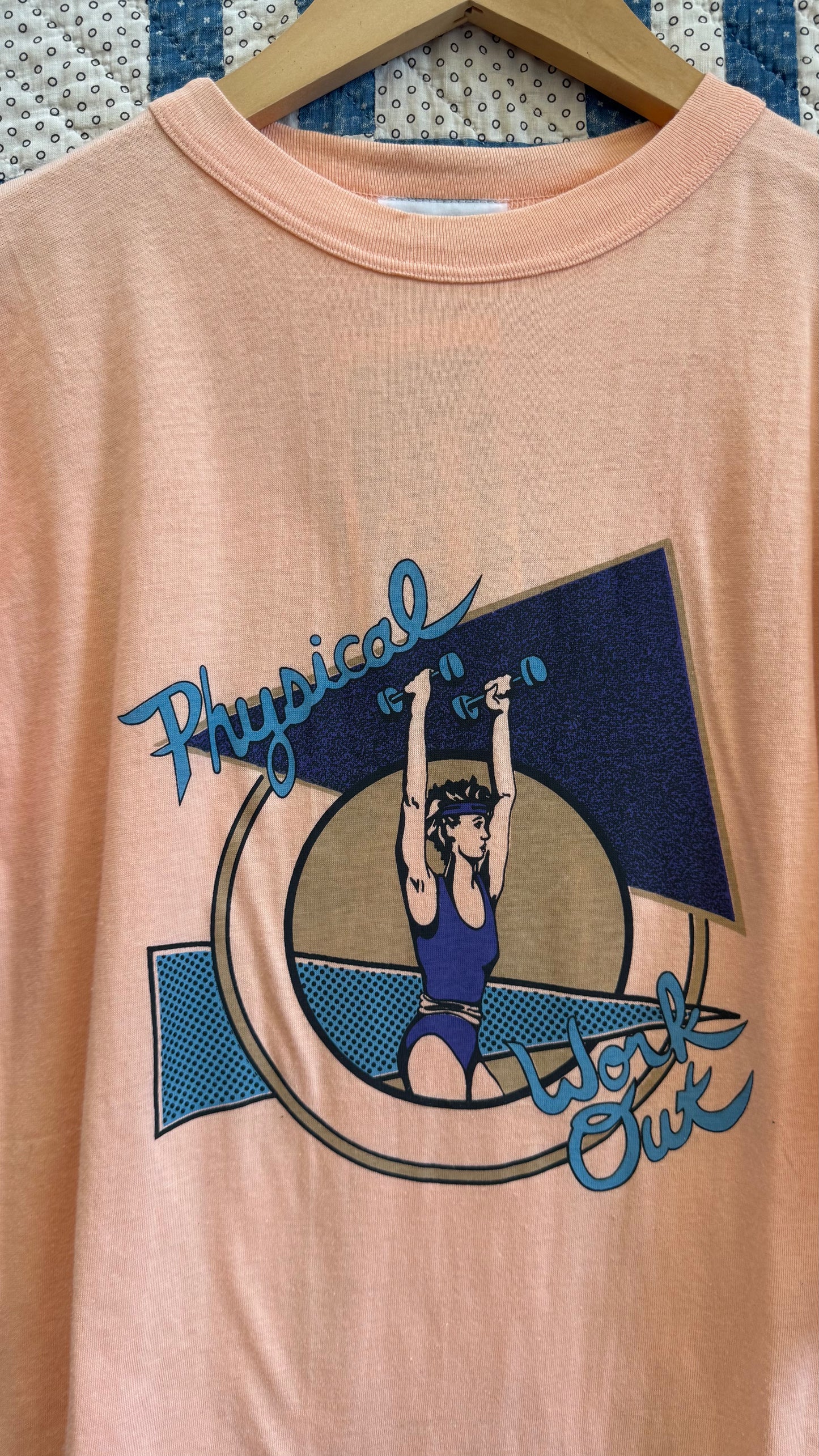 1990's Peach "Physical Workout" Tee