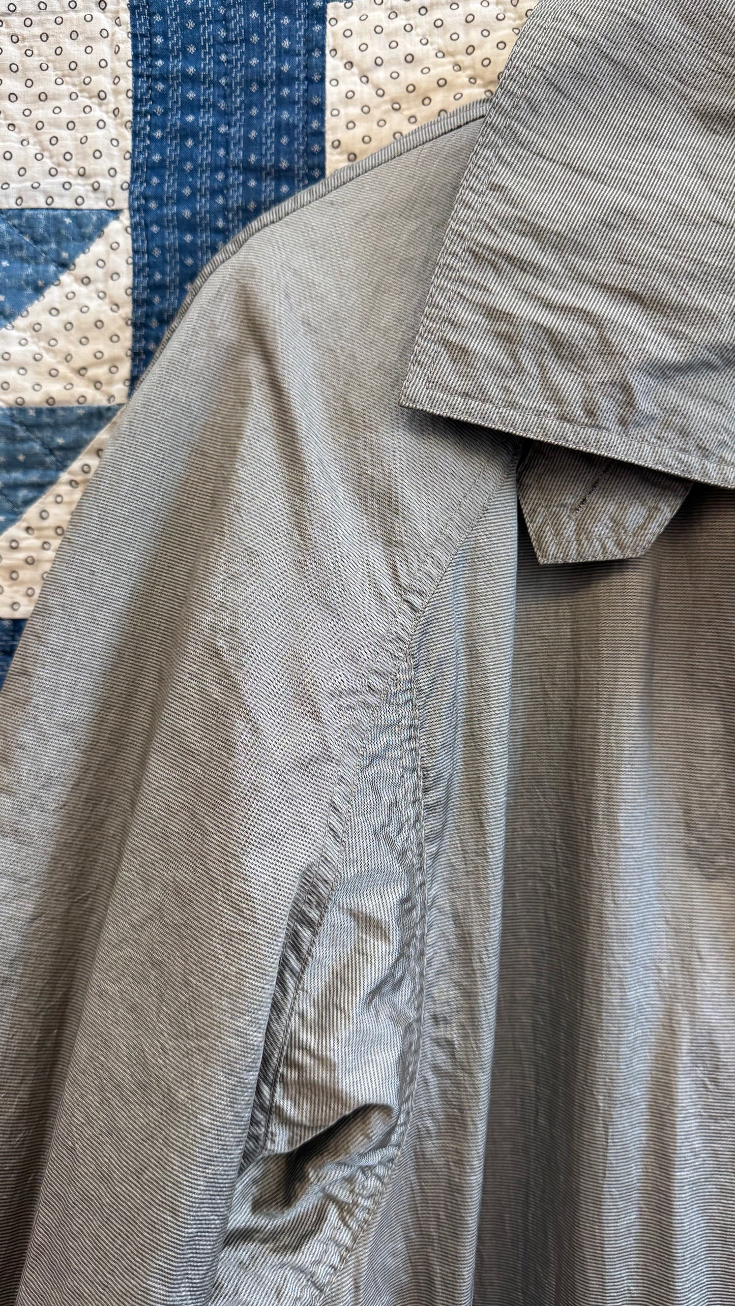 1980's Shiny Grey Raincoat