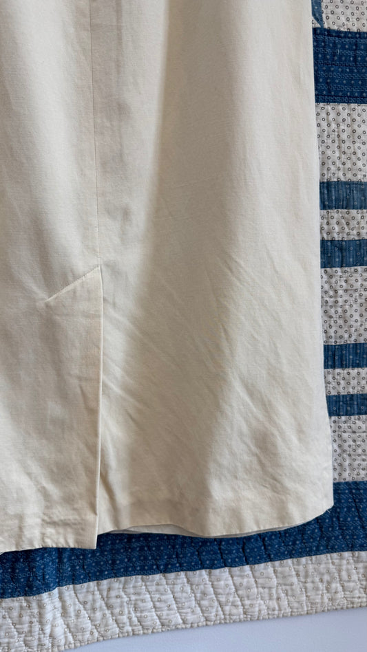 1980's Cream Midi Skirt