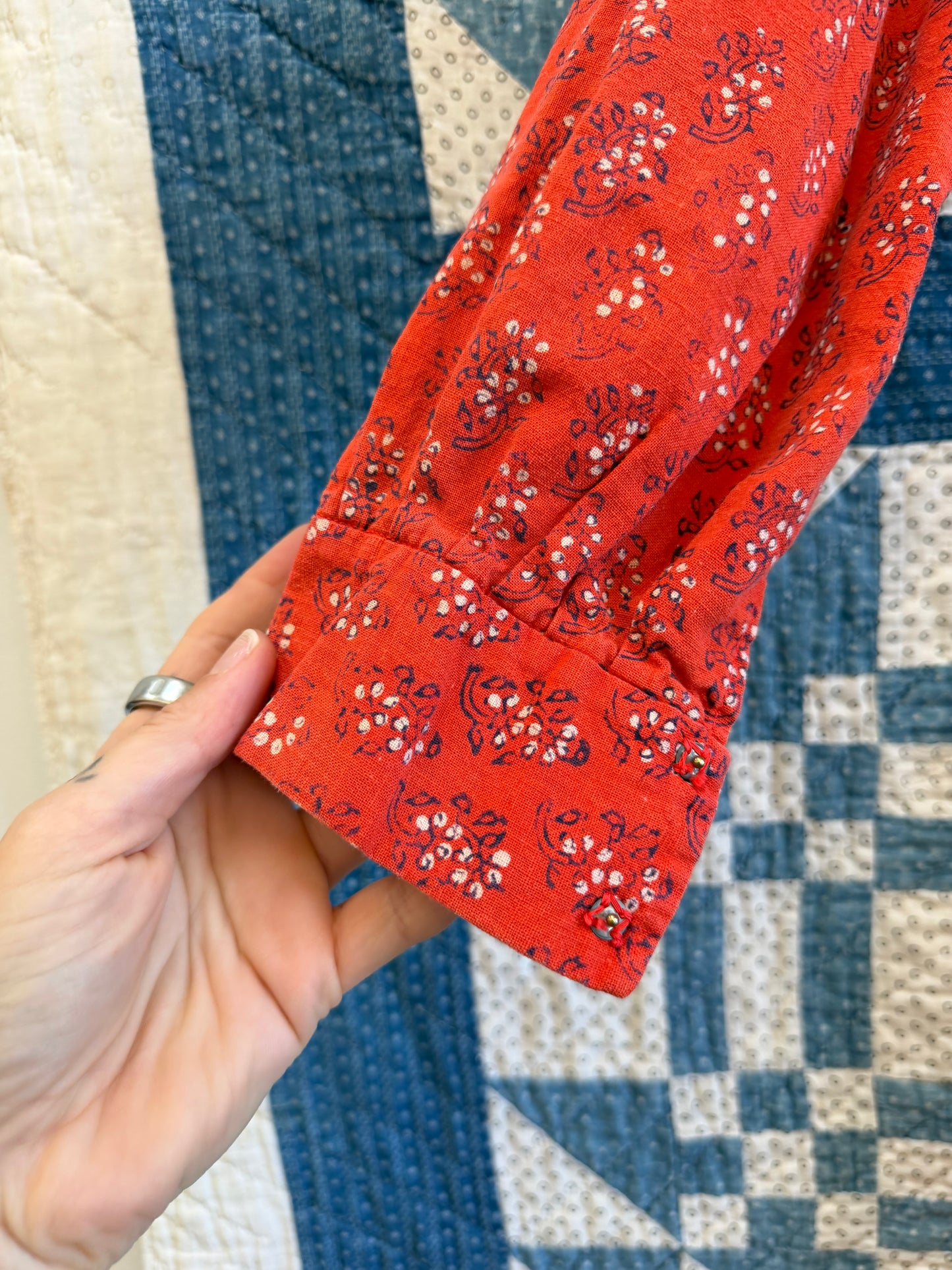 Floral Block Print Indian Dress