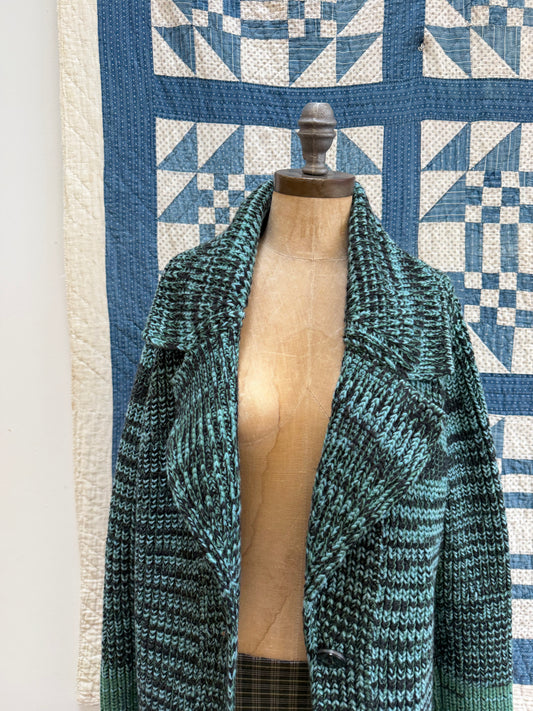 Teal Space Dyed Missoni Cardigan
