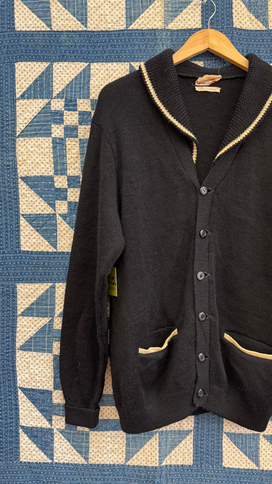 1960's Black and White Cardigan