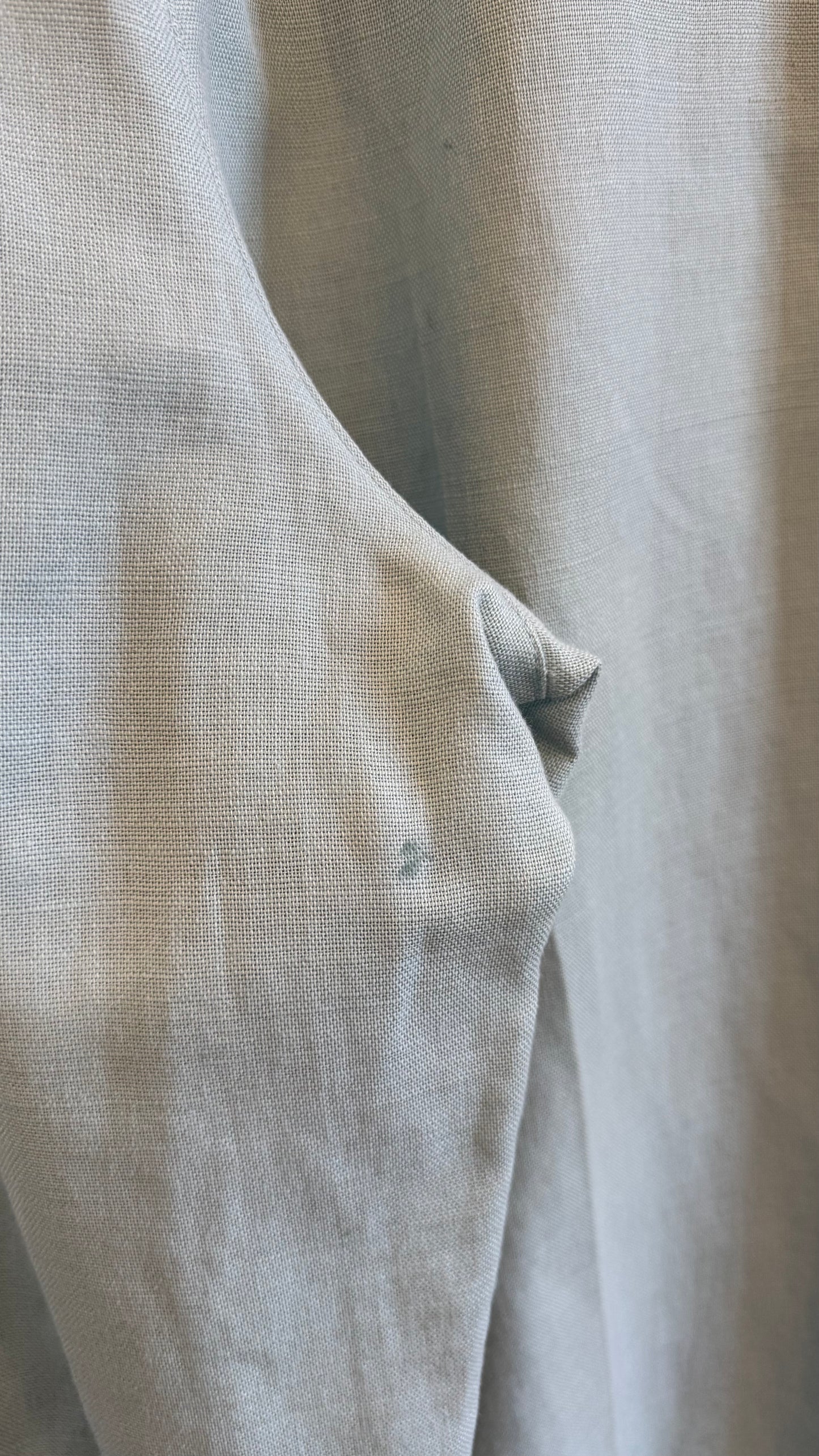 1990's Baby Blue Linen Cotton Trousers