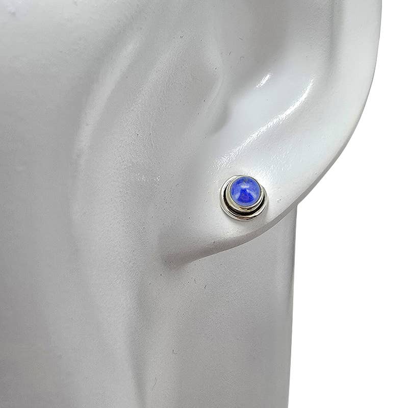 Amberman | Lapis Sterling Silver Stud Earrings