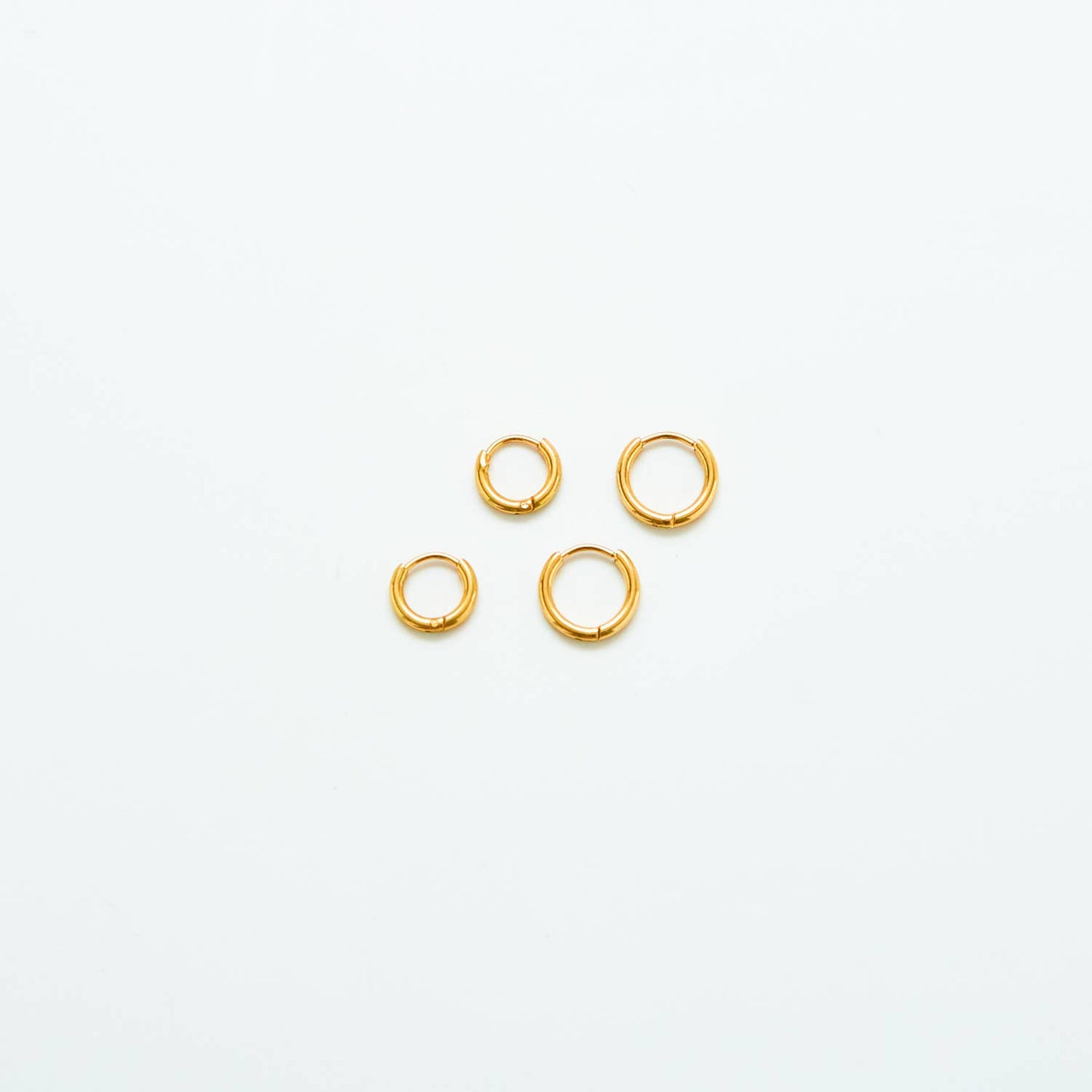 Admiral Row Jewelry - Gold Double Pack - Mini Huggie Hoop Earrings (2-Pack)