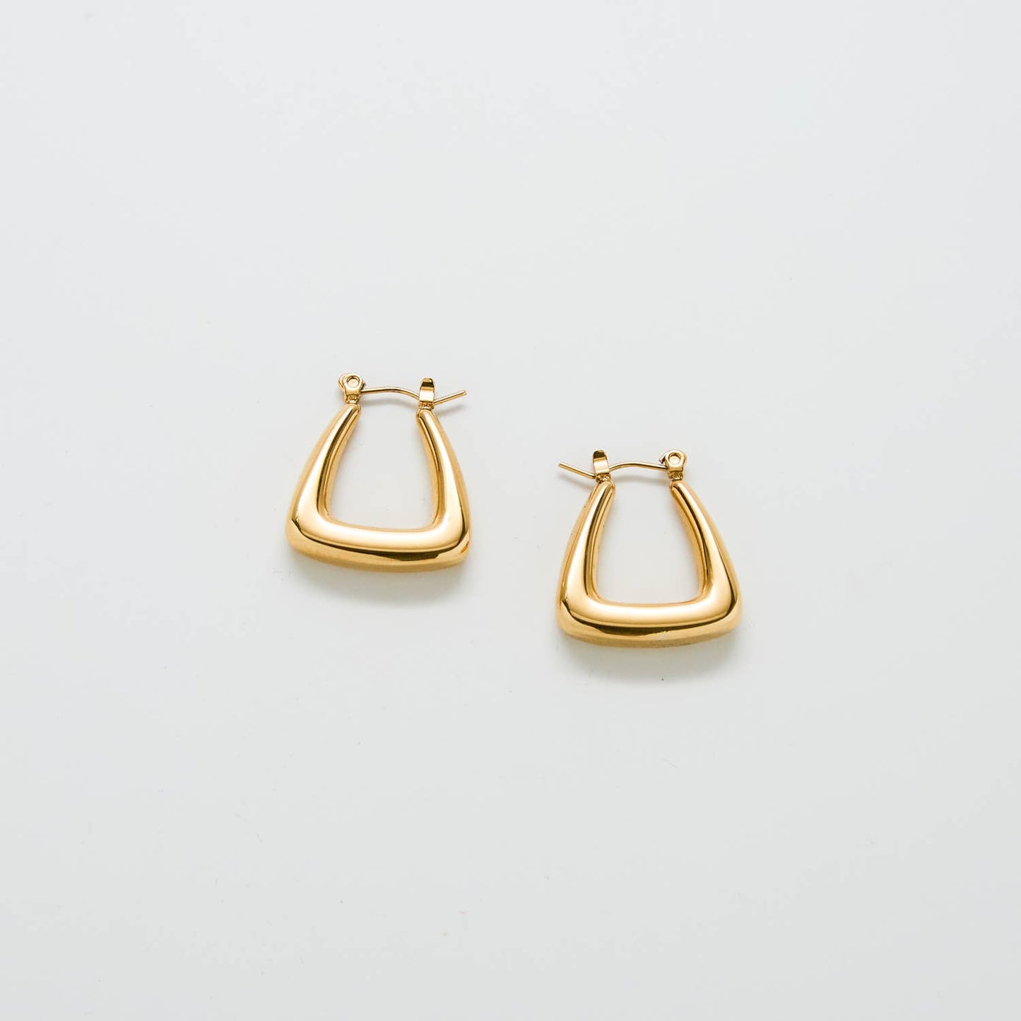 Admiral Row Jewelry - Gold Triangle Hoop Earrings - Spring 2026, Graduation Gift