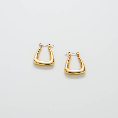 Admiral Row Jewelry - Gold Triangle Hoop Earrings - Spring 2026, Graduation Gift