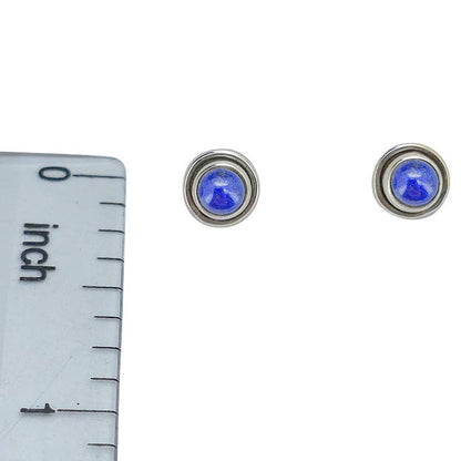 Amberman | Lapis Sterling Silver Stud Earrings