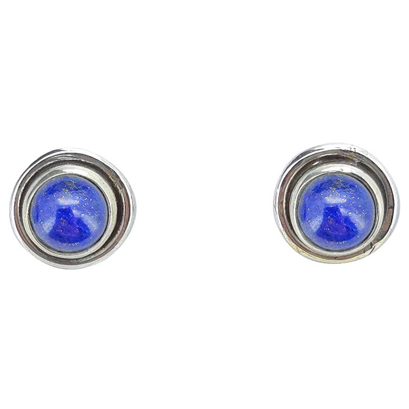 Amberman | Lapis Sterling Silver Stud Earrings