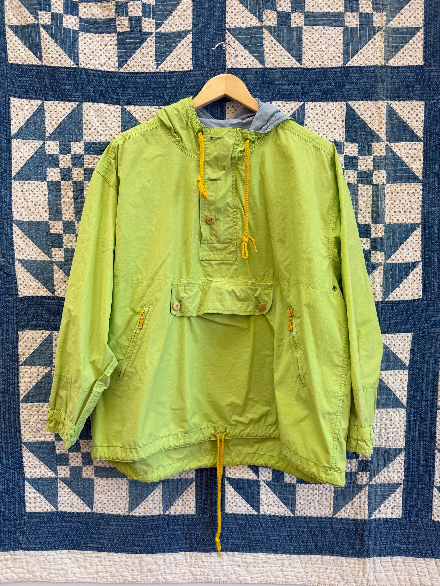 1990's Lime Green Anorak-Style Jacket