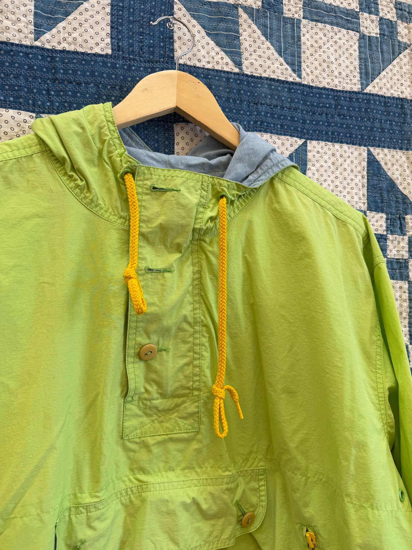 1990's Lime Green Anorak-Style Jacket