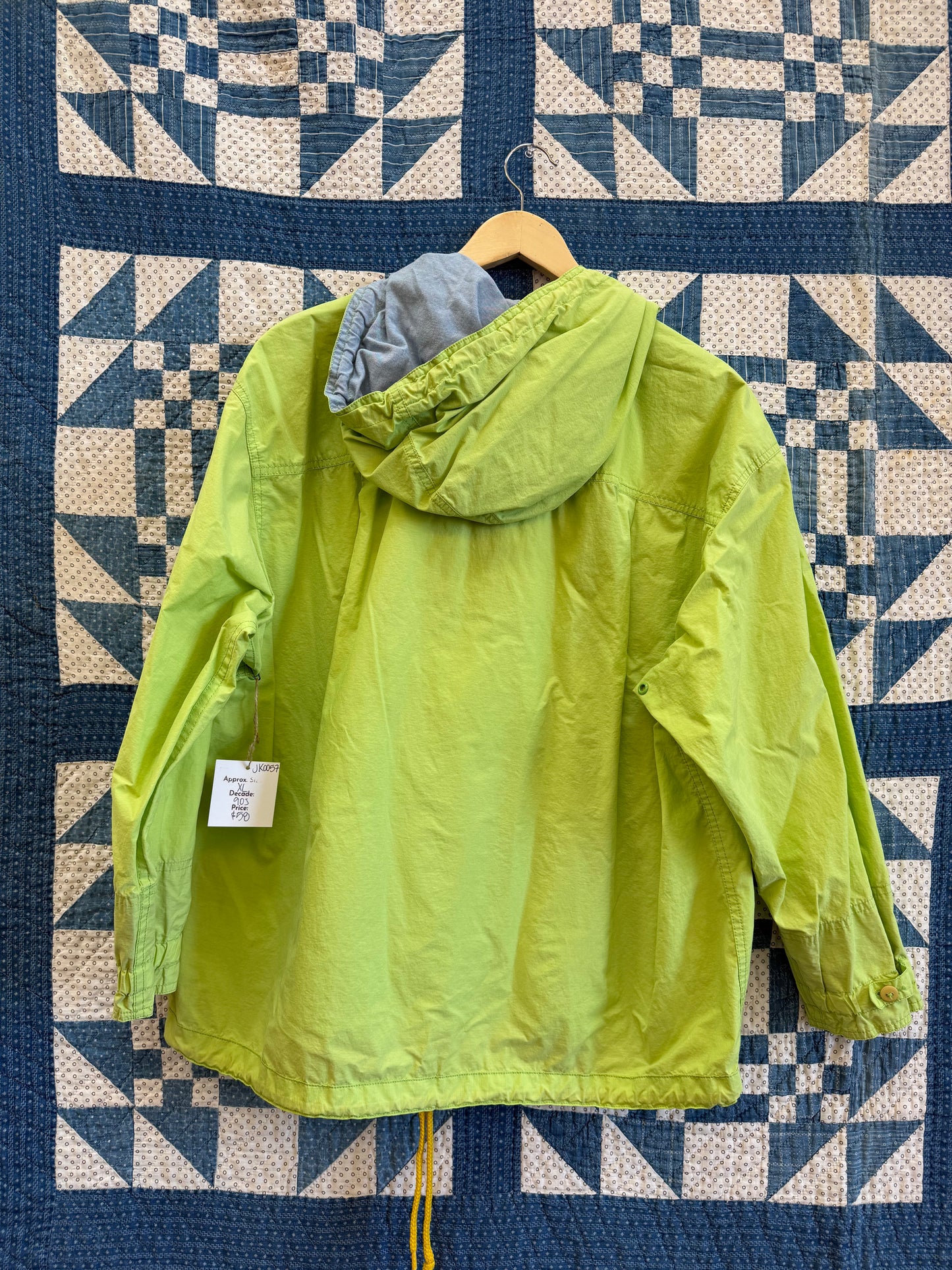 1990's Lime Green Anorak-Style Jacket