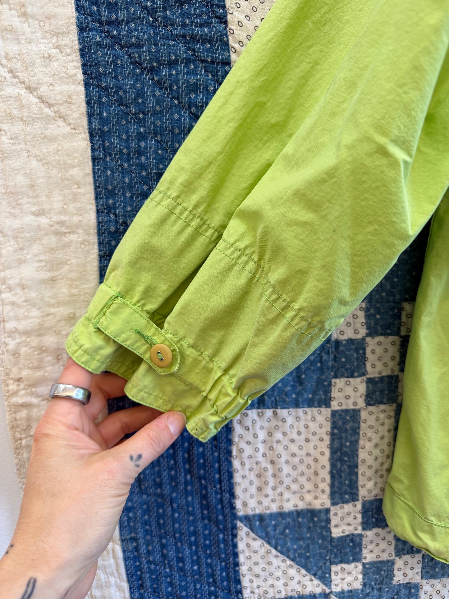 1990's Lime Green Anorak-Style Jacket