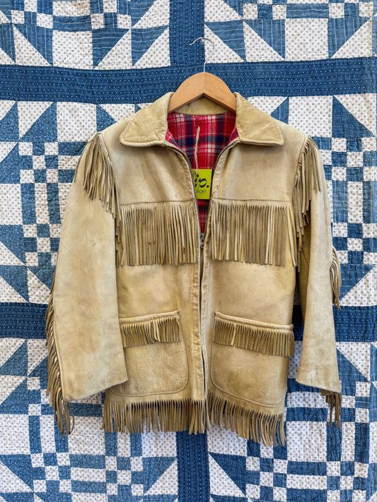 1940's Flannel Lined Fringe Jacket