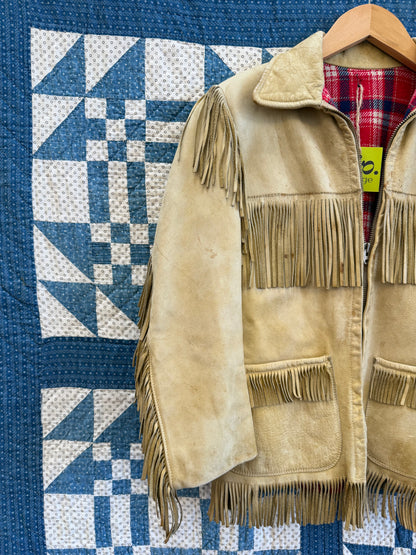 1940's Flannel Lined Fringe Jacket