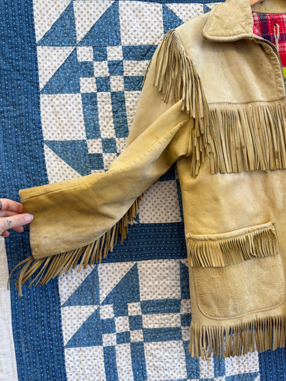 1940's Flannel Lined Fringe Jacket