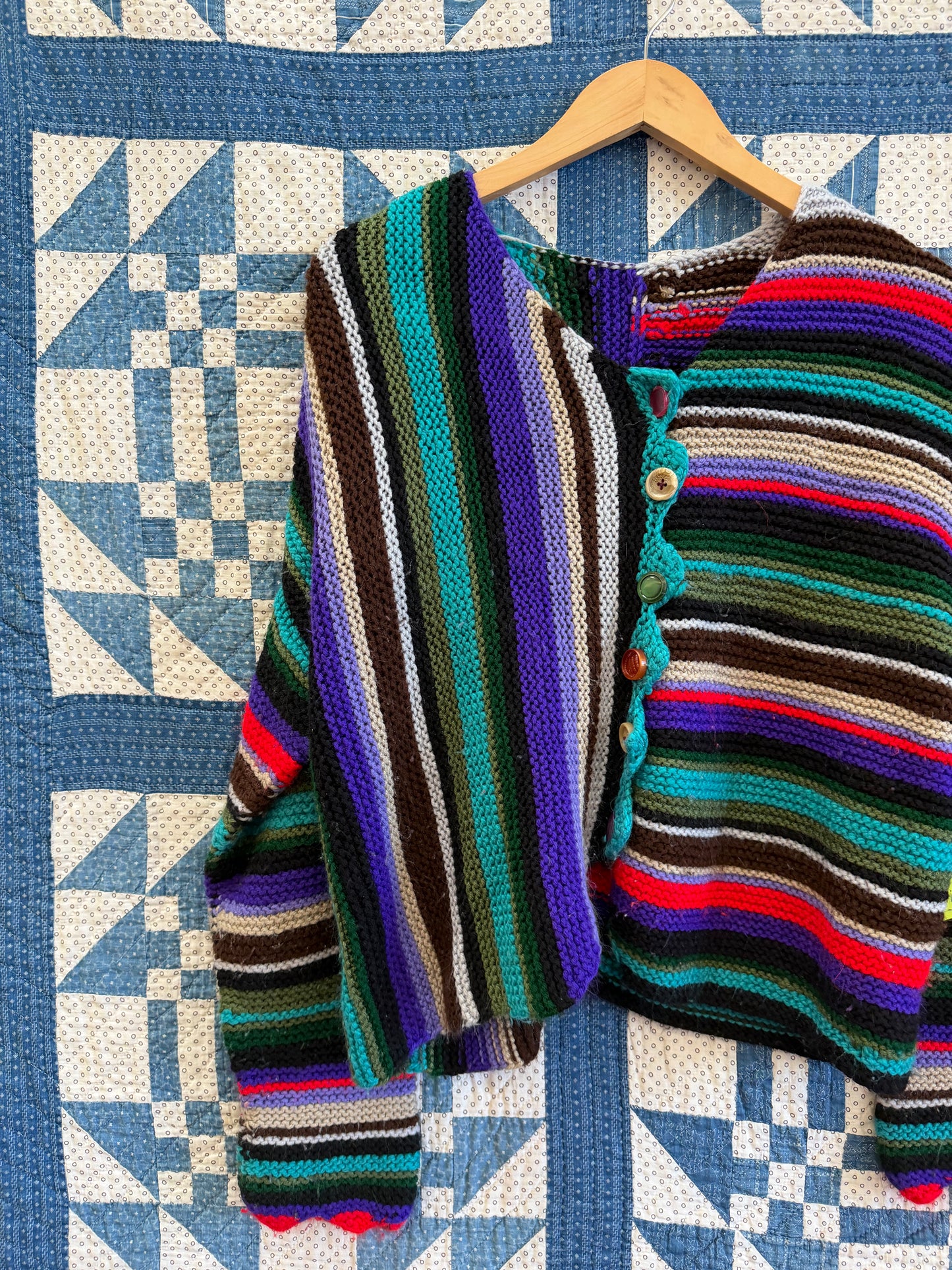 Handknit Purl Crop Sweater