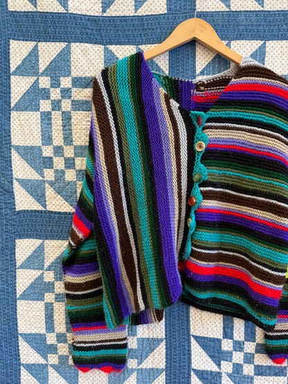 Handknit Purl Crop Sweater