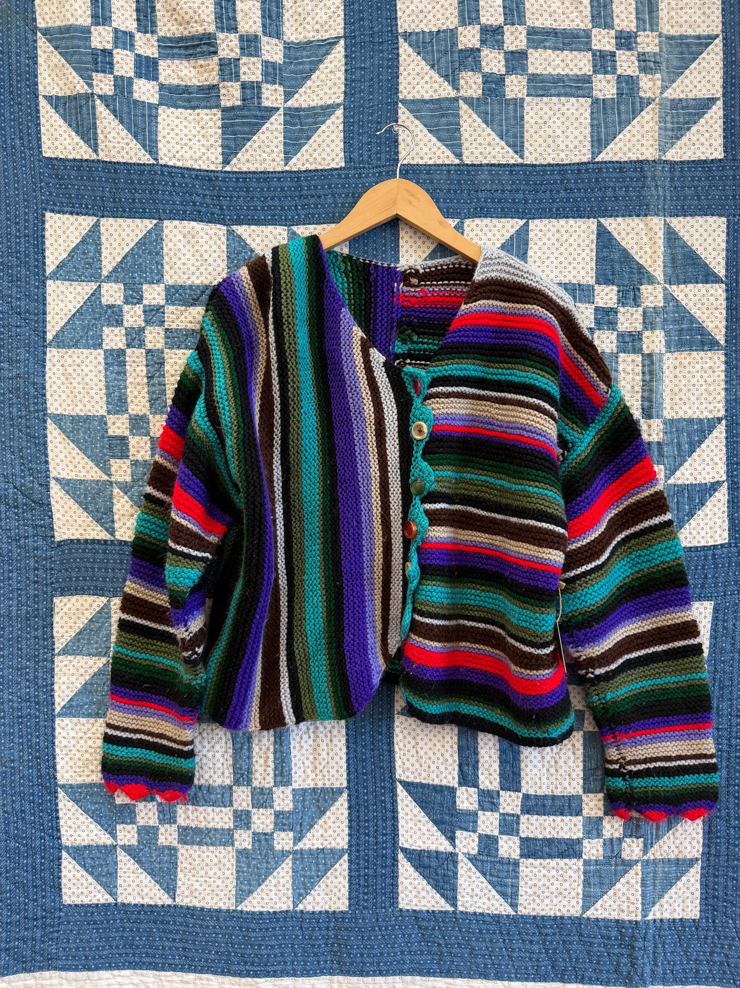 Handknit Purl Crop Sweater