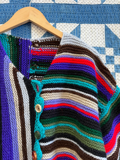 Handknit Purl Crop Sweater