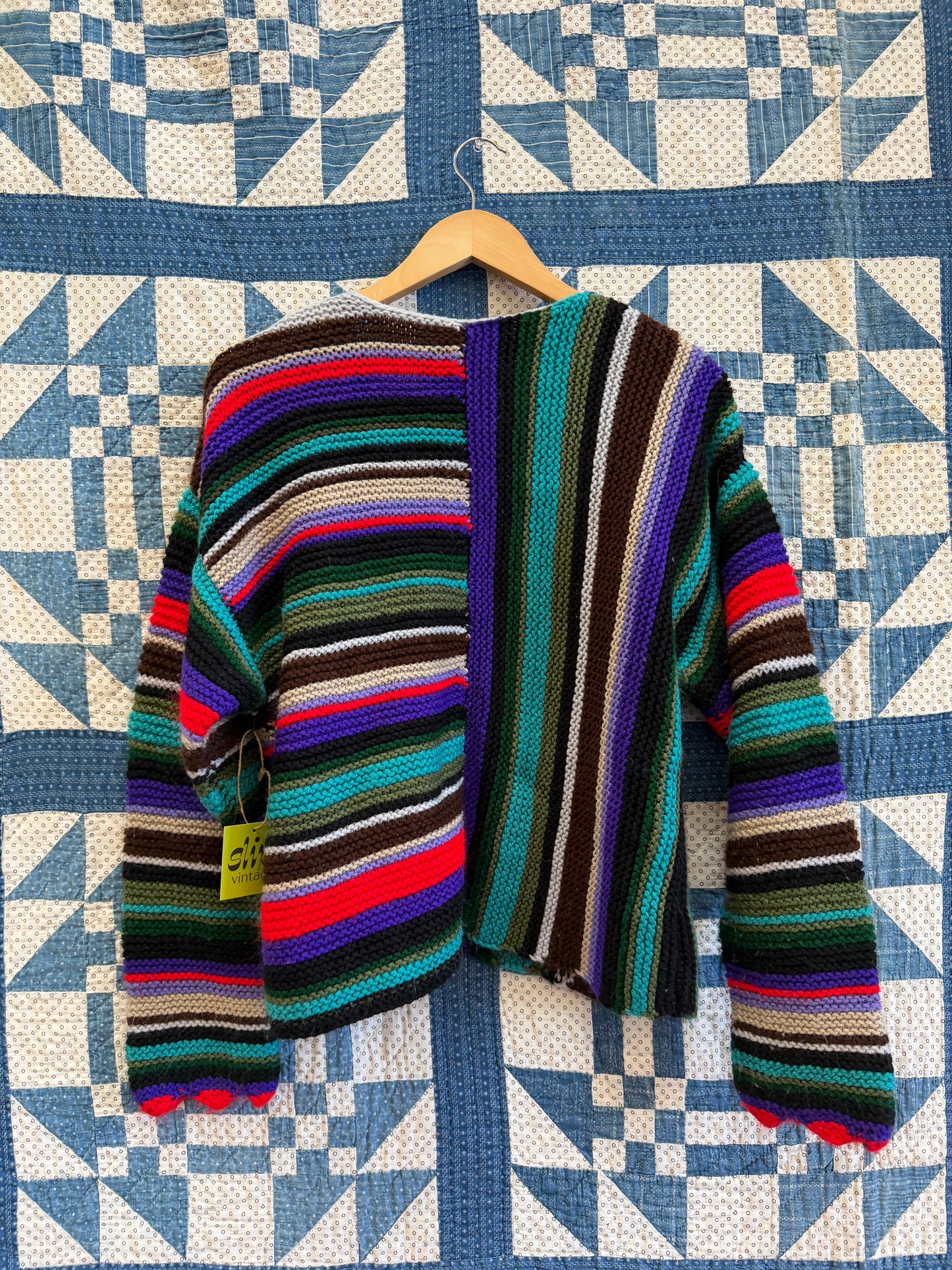 Handknit Purl Crop Sweater