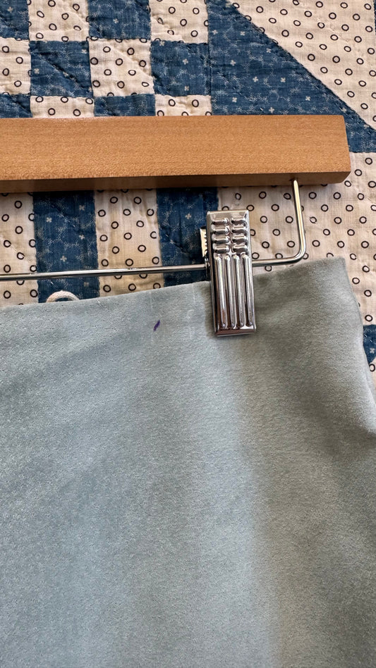 Baby Blue Suede Skirt