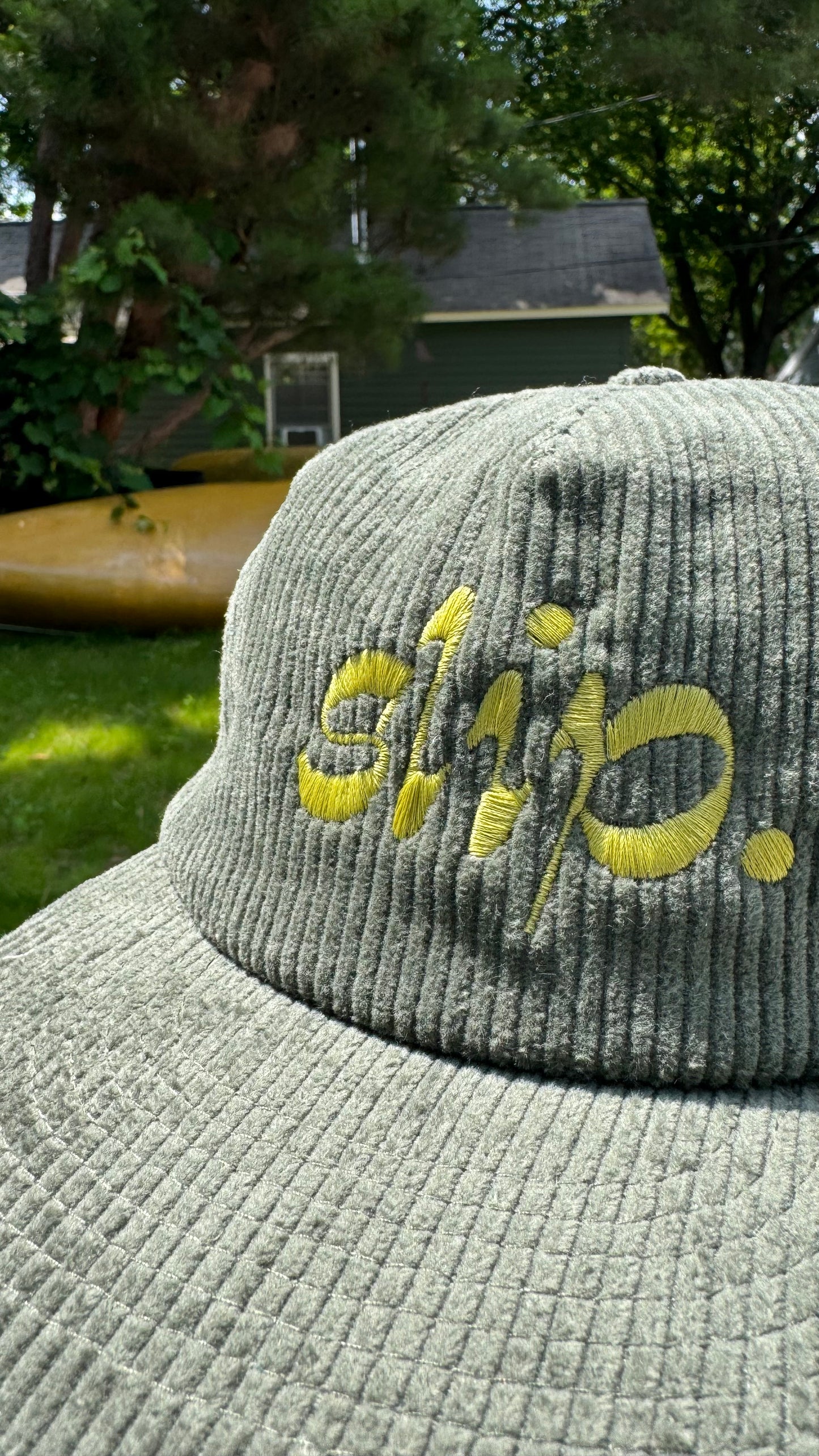 Corduroy "slip." Hat
