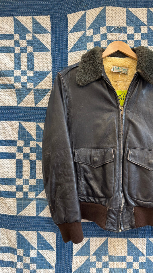 70's L.L.Bean Goatskin Bomber