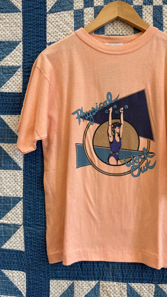 1990's Peach "Physical Workout" Tee