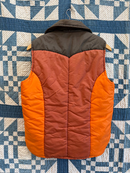 1970's Orange Puffer Vest