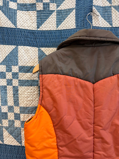 1970's Orange Puffer Vest