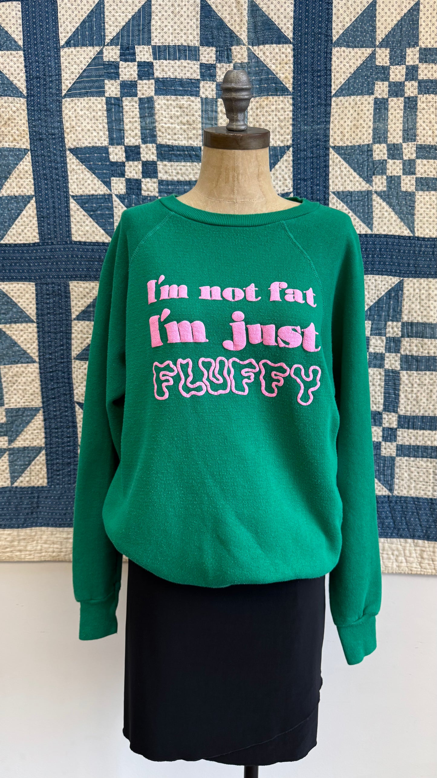 1980s Pink & Green Raglan Sweatshirt