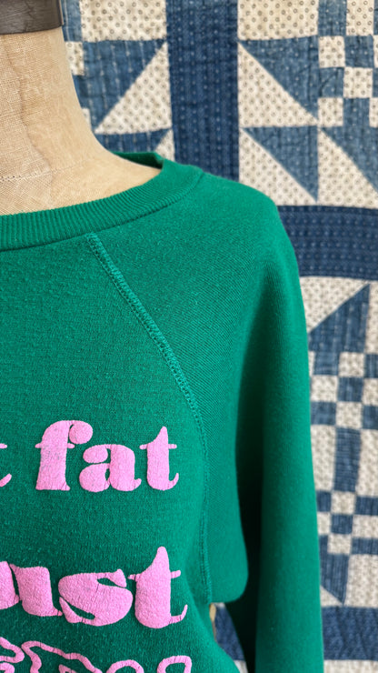 1980s Pink & Green Raglan Sweatshirt