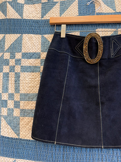 1960's Mod Suede Mini Skirt