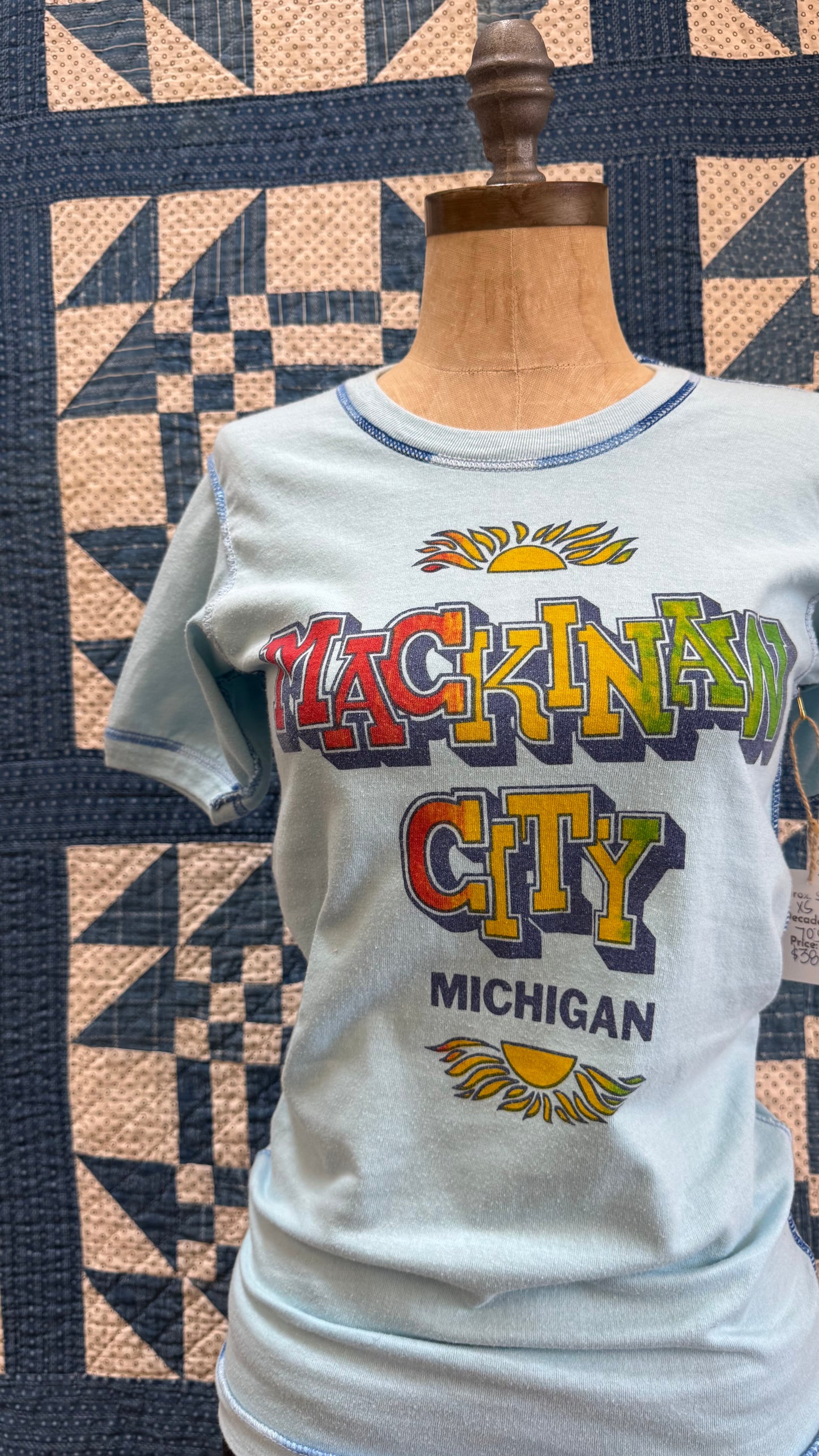 1970's Blue Mackinaw City Michigan Tee