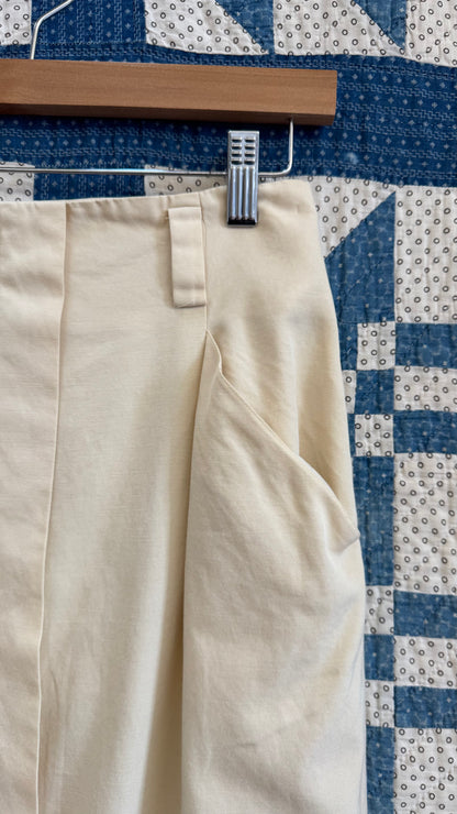 1980's Cream Midi Skirt
