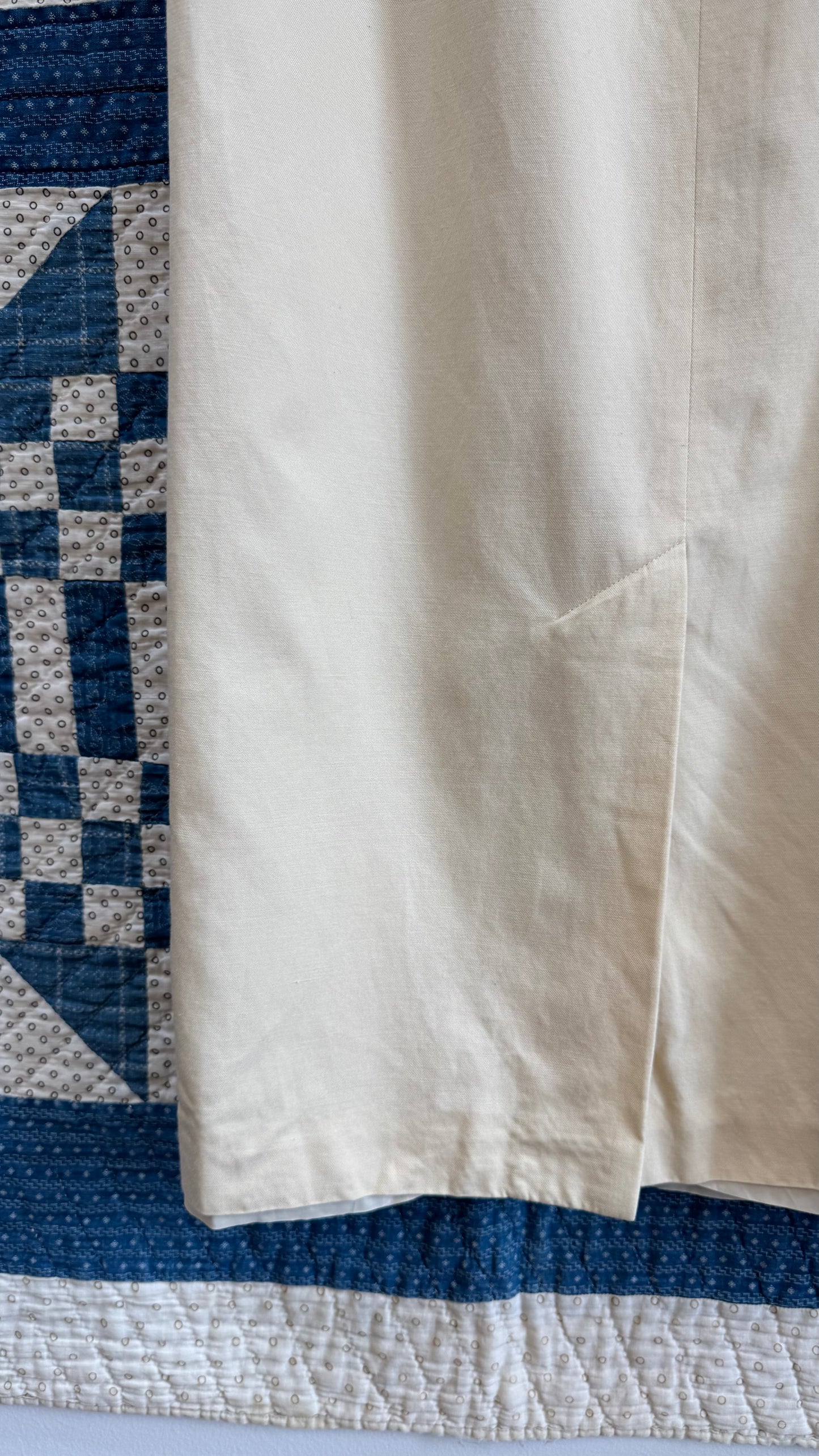 1980's Cream Midi Skirt