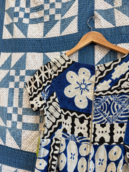 Barkcloth Maxi Hawaiian Dress