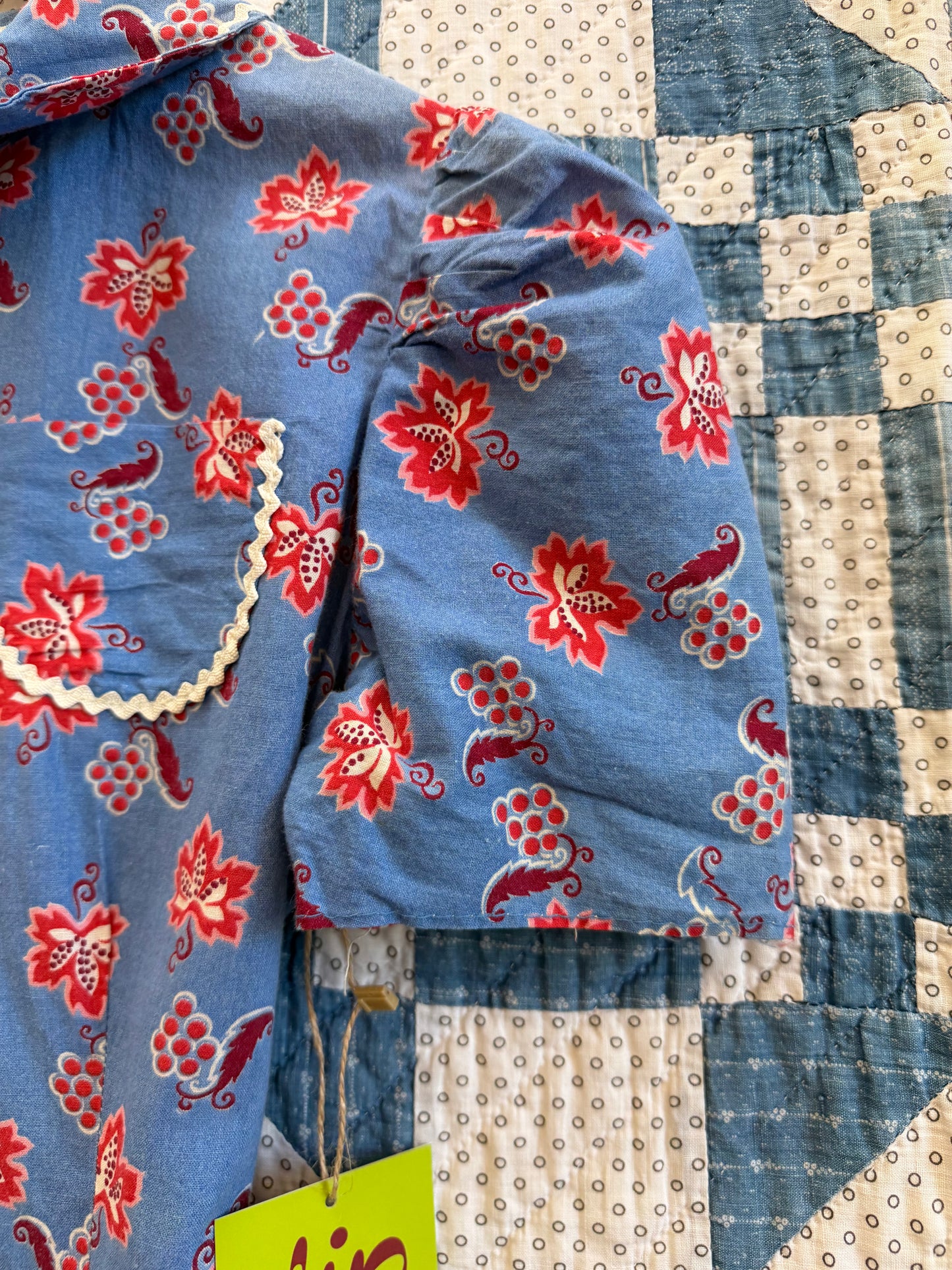 1930's Feedsack Rickrack Dress
