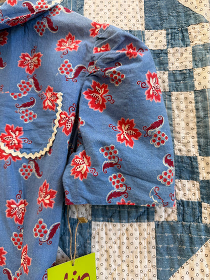 1930's Feedsack Rickrack Dress