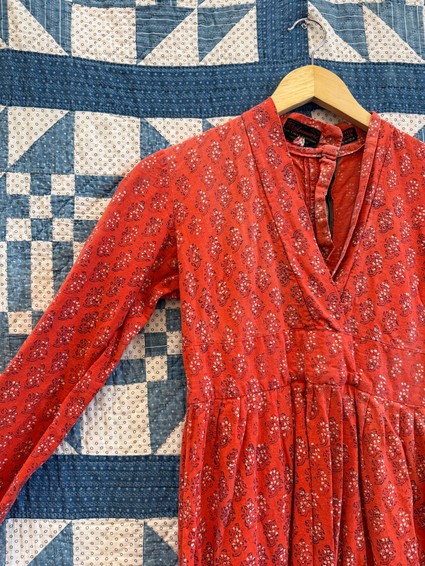Floral Block Print Indian Dress