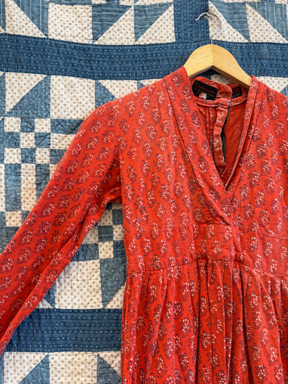 Floral Block Print Indian Dress