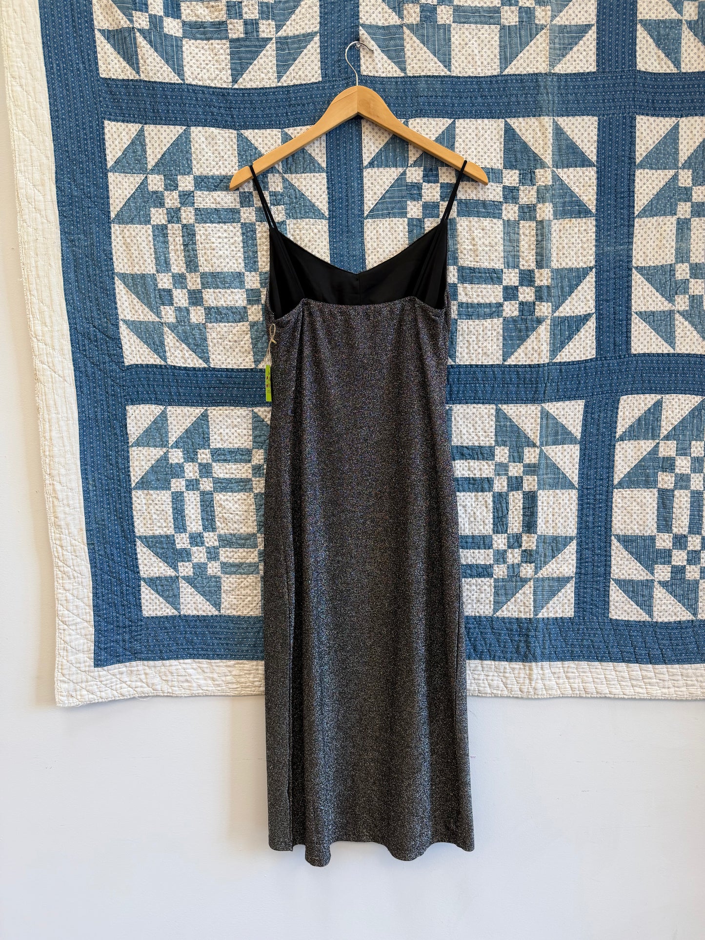 Y2K Silver Empire Waist Dress