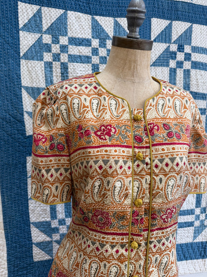 Short Sleeved Silk Jacket