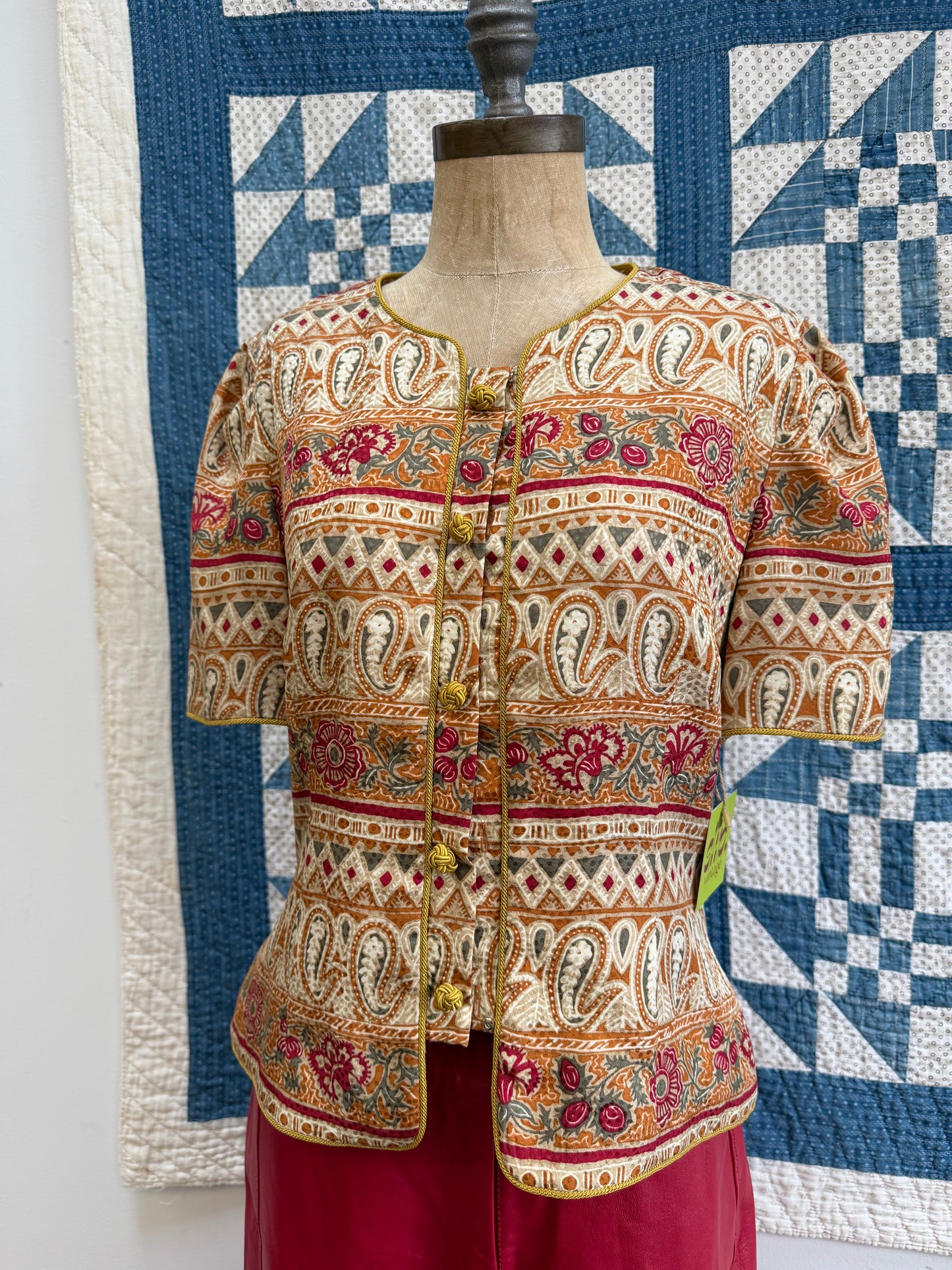 Short Sleeved Silk Jacket
